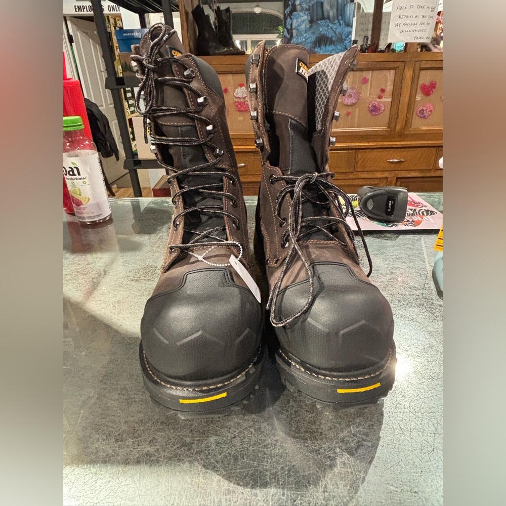 Men's 8" Waterproof Composite Toe Boots - Black - Picture 2 of 5